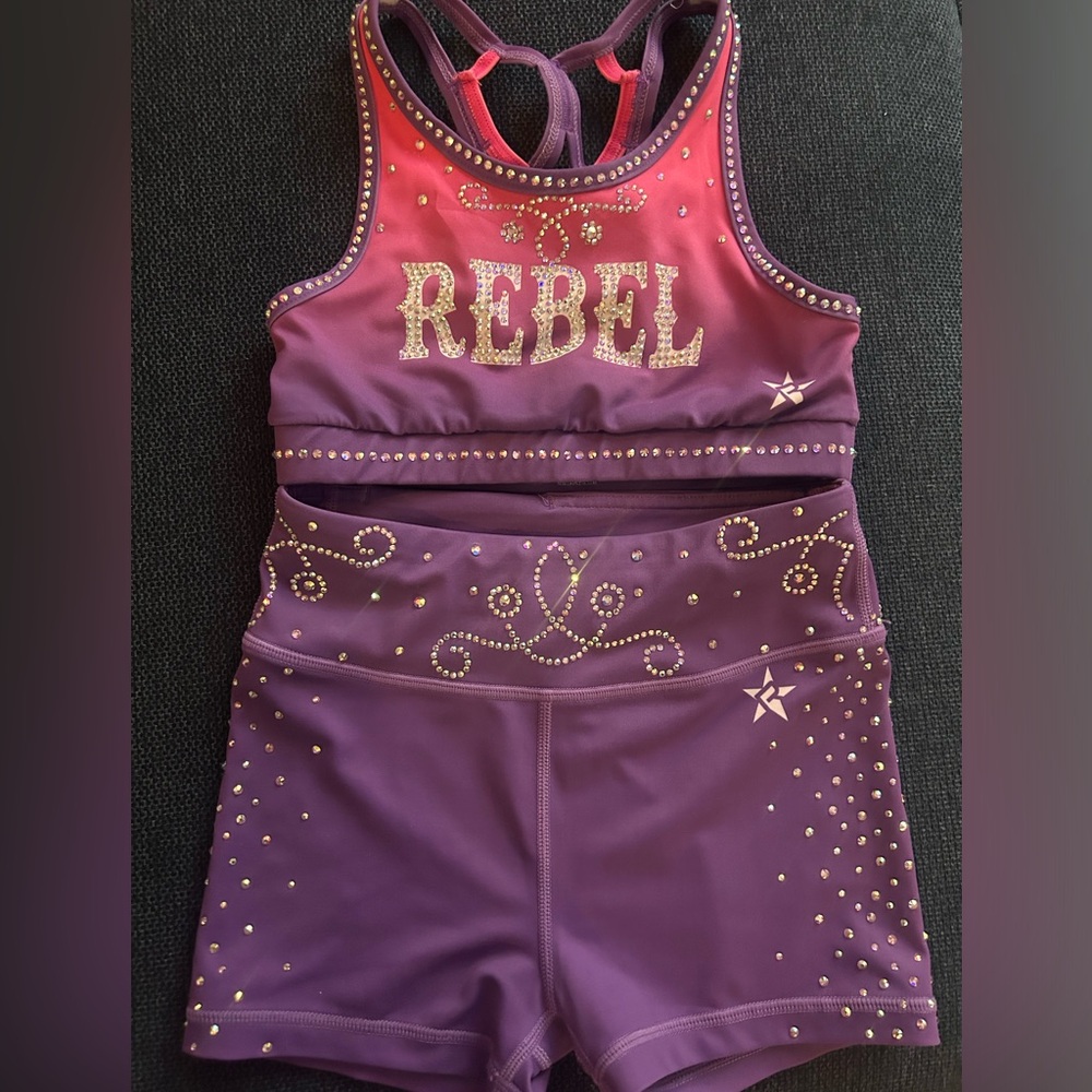 Rebel Practice Wear Set Pink/Purple- YM